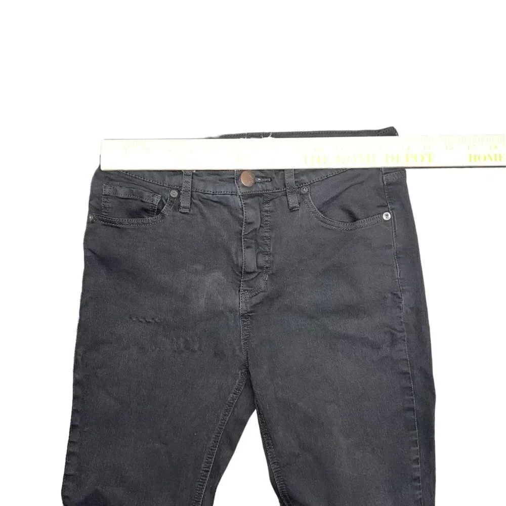 Free People Black Jeggings Pants Frayed‎ Hem Black Women's 27